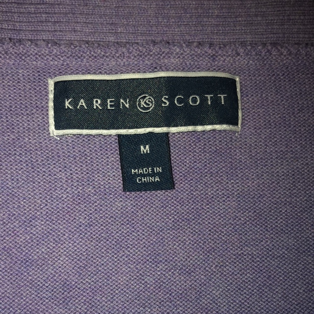 Karen Scott Purple Sweater Top - Picture 3 of 3